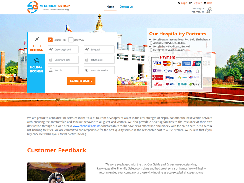 Shanduk Group: Domestic Flight Booking Nepal